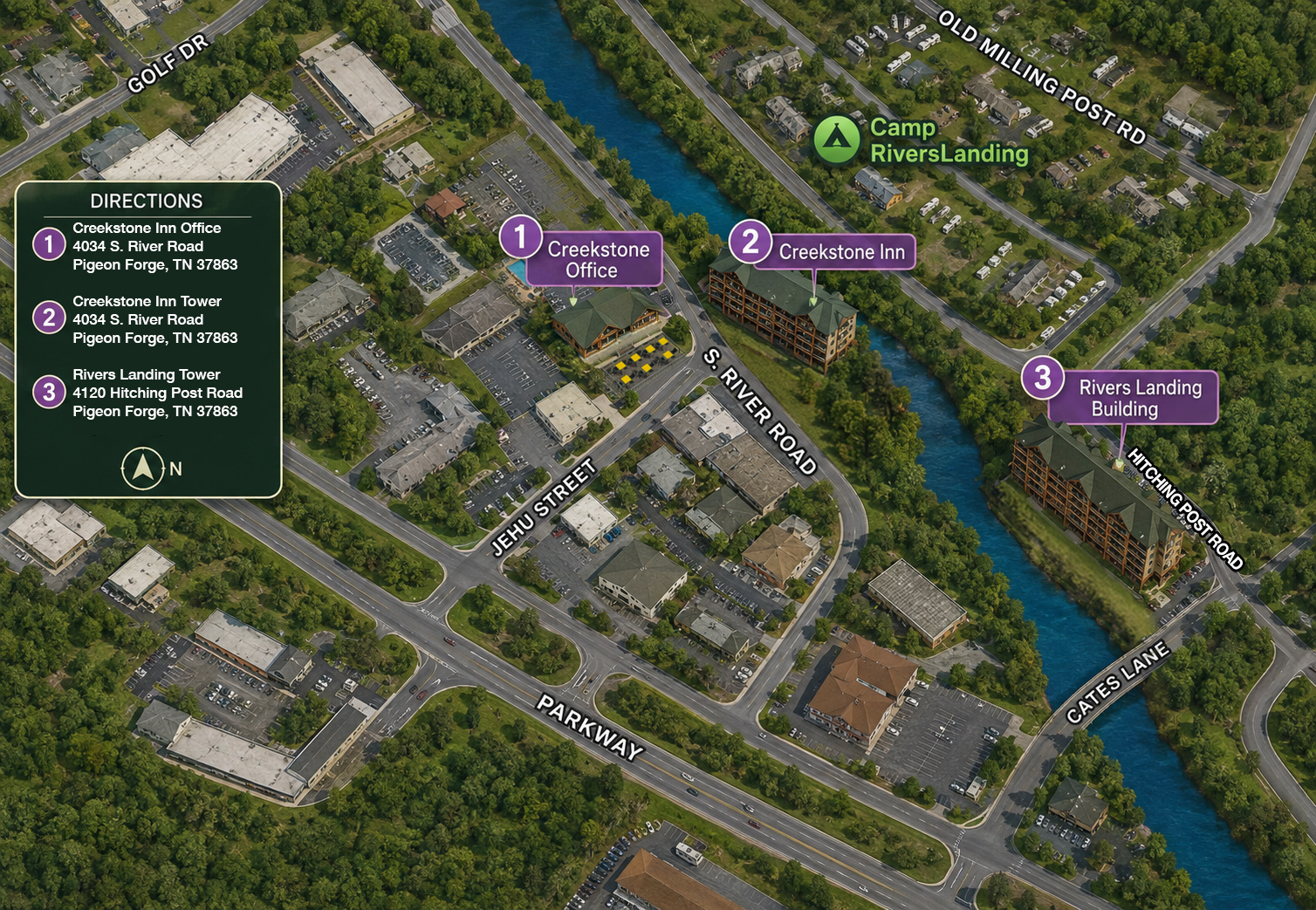 Creekstone Inn Map